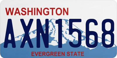 WA license plate AXN1568