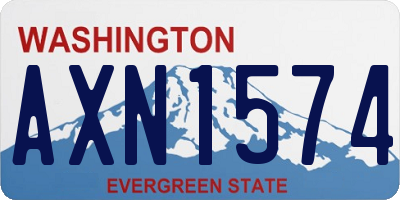 WA license plate AXN1574