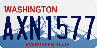 WA license plate AXN1577