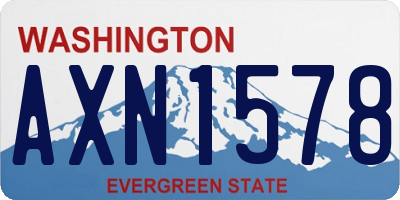 WA license plate AXN1578