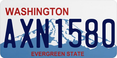 WA license plate AXN1580