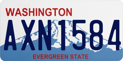 WA license plate AXN1584