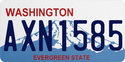 WA license plate AXN1585