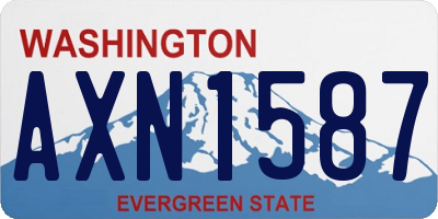 WA license plate AXN1587