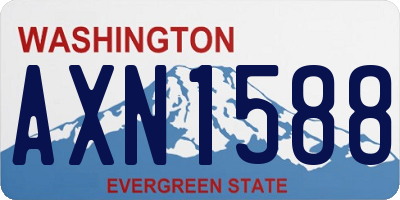 WA license plate AXN1588
