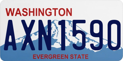WA license plate AXN1590