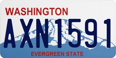 WA license plate AXN1591