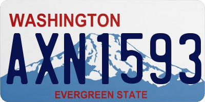 WA license plate AXN1593