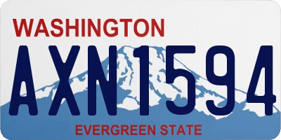 WA license plate AXN1594