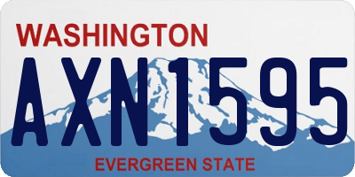 WA license plate AXN1595
