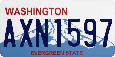 WA license plate AXN1597