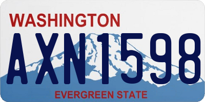 WA license plate AXN1598