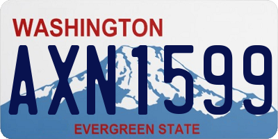 WA license plate AXN1599