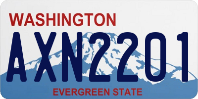 WA license plate AXN2201