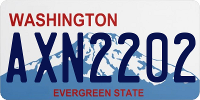 WA license plate AXN2202