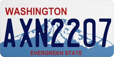 WA license plate AXN2207