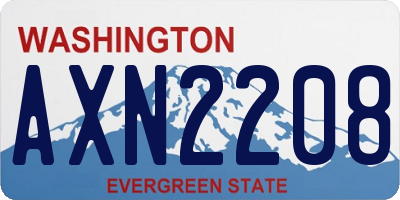 WA license plate AXN2208