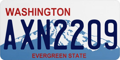 WA license plate AXN2209