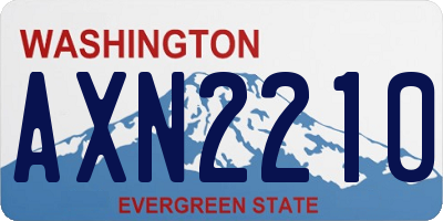 WA license plate AXN2210