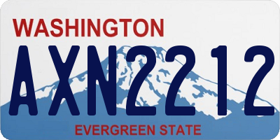 WA license plate AXN2212