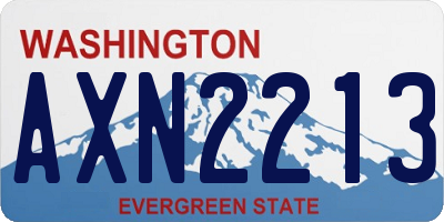 WA license plate AXN2213