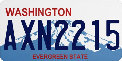 WA license plate AXN2215