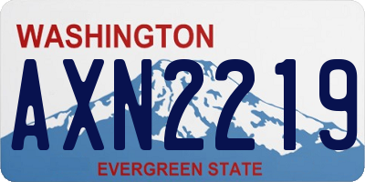 WA license plate AXN2219
