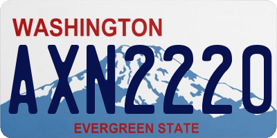 WA license plate AXN2220