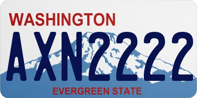 WA license plate AXN2222