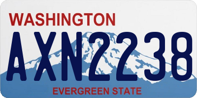 WA license plate AXN2238
