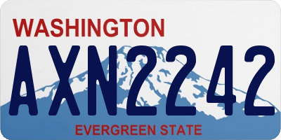 WA license plate AXN2242