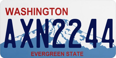 WA license plate AXN2244