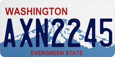 WA license plate AXN2245