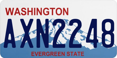 WA license plate AXN2248