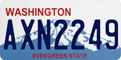 WA license plate AXN2249