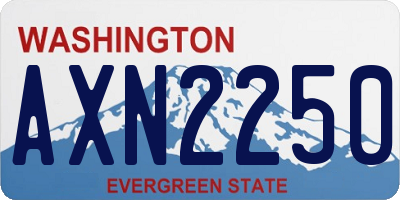 WA license plate AXN2250