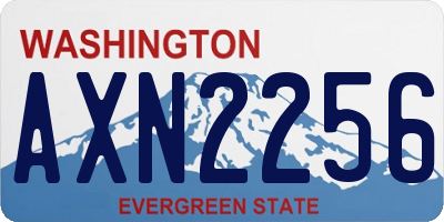 WA license plate AXN2256