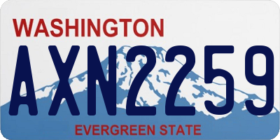 WA license plate AXN2259