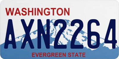 WA license plate AXN2264