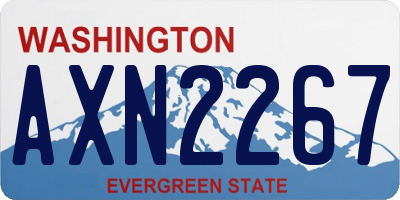 WA license plate AXN2267