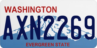 WA license plate AXN2269