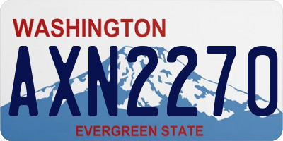 WA license plate AXN2270