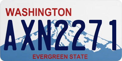WA license plate AXN2271