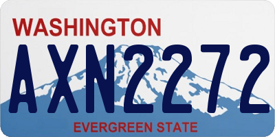 WA license plate AXN2272