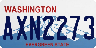 WA license plate AXN2273