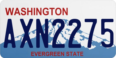 WA license plate AXN2275