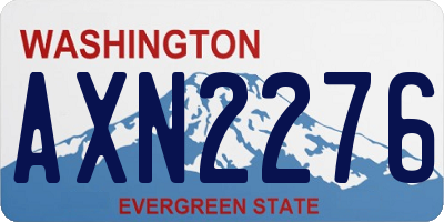 WA license plate AXN2276