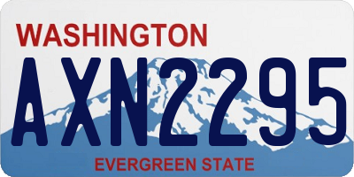 WA license plate AXN2295