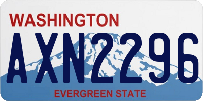 WA license plate AXN2296