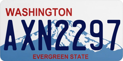 WA license plate AXN2297